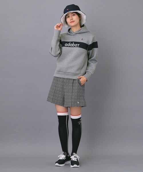 アダバット　防風スカートとパーカー adabat（アダバット） パーカー 「ADABAT NAVY」ブロッキングライン