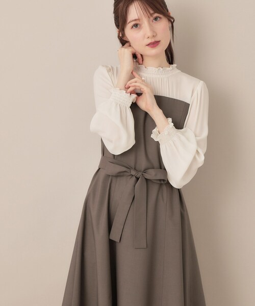 Couture Brooch（クチュール ブローチ） ワンピース 「レイヤード風