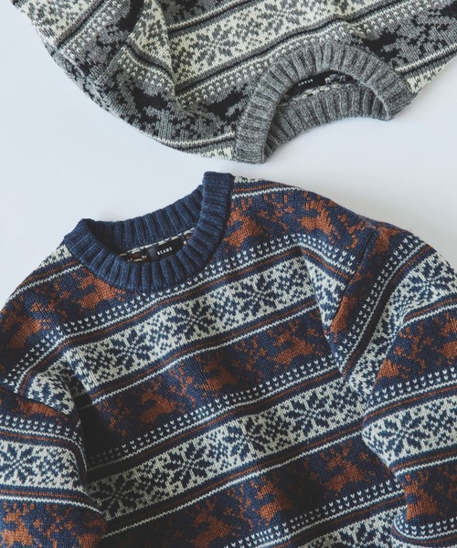 BABYL ホリデーニット【XLサイズ】 BEAMS（ビームス） セーター ニット ホリデー クルーネック ニット