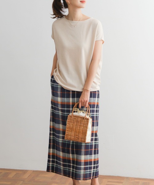 [URBAN RESEARCH DOORS] трикотаж с коротким рукавом MEDIUM бежевый женский 