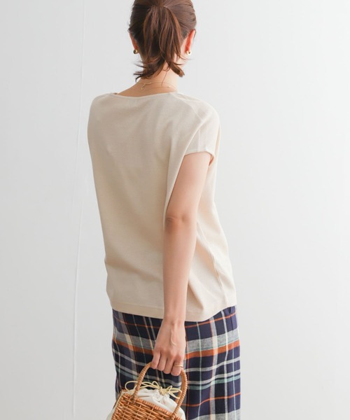 [URBAN RESEARCH DOORS] трикотаж с коротким рукавом MEDIUM бежевый женский 