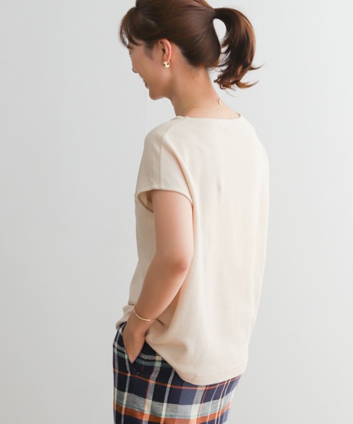 [URBAN RESEARCH DOORS] трикотаж с коротким рукавом MEDIUM бежевый женский 