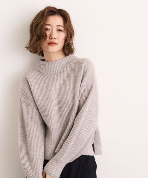 grove（グローブ） ニット セーター 「洗える」ふんわりウール混ボトル