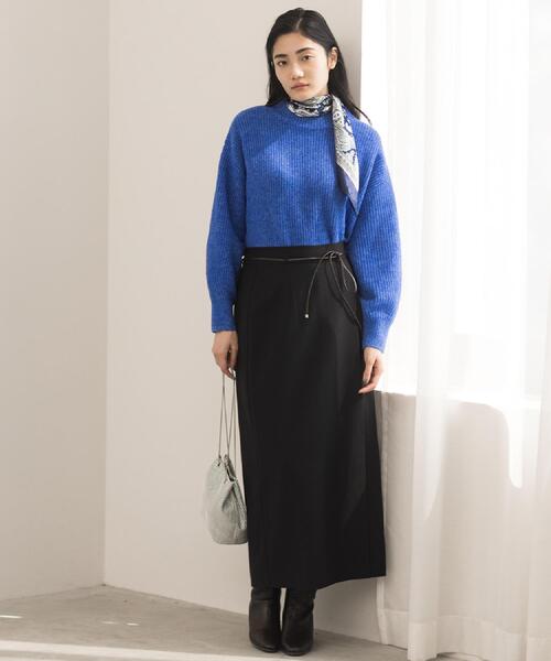 grove（グローブ） ニット セーター 「洗える」ふんわりウール混ボトル