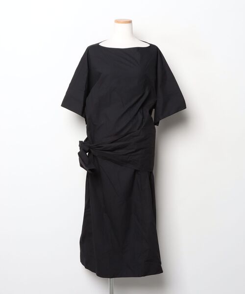 Drawer ドゥロワー黒 ワンピース DRAWER（ドゥロワー） ワンピース ブラックフリンジワンピース 黒