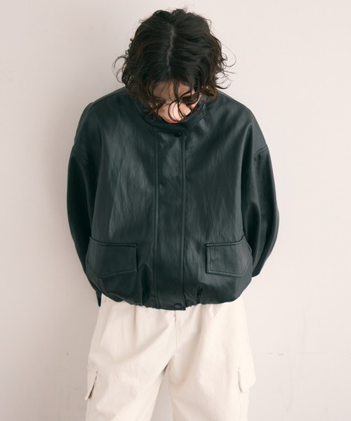 Trish（トリッシュ） ブルゾン アウター ソフトヴィーガンレザー