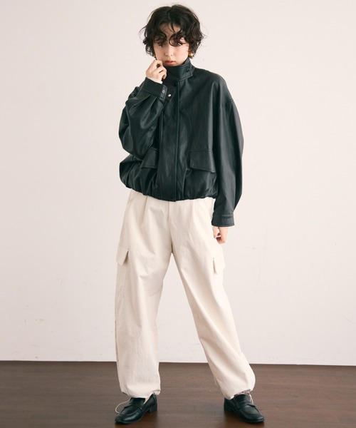 Trish（トリッシュ） ブルゾン アウター ソフトヴィーガンレザー