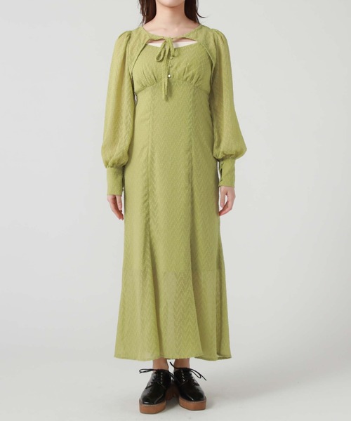 「archives」 ノースリーブワンピース MEDIUM アイボリー レディース_画像6