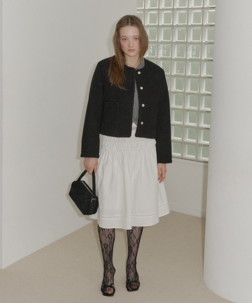 GIUNON ラダーレースギャザースカート GIUNON スカート ladder lace gather skirt / ラダーレースギャザー