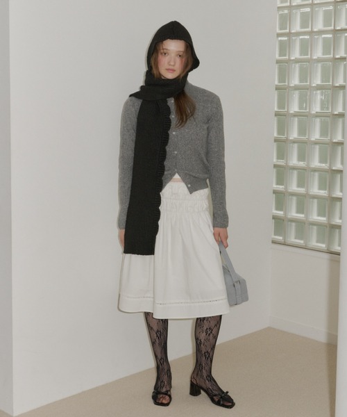 GIUNON スカート ladder lace gather skirt / ラダーレースギャザー