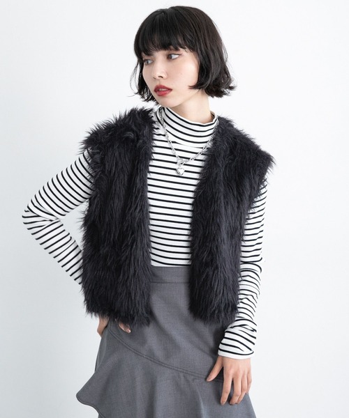 「PAGEBOY」 ベスト FREE オフホワイト レディース_画像5