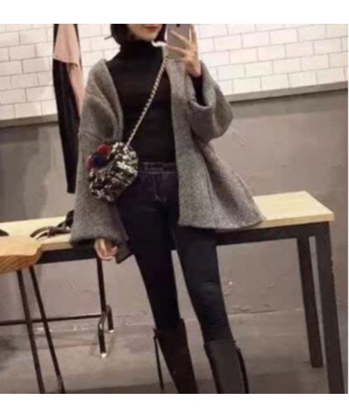 「MAISON BREEZE」 ニットカーディガン FREE アイボリー レディース_画像2