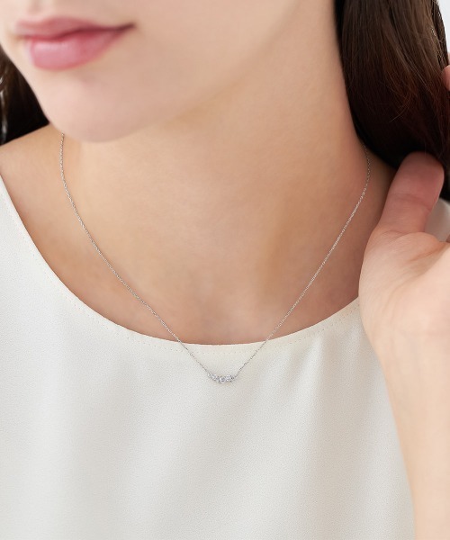 4℃（ヨンドシー） ネックレス シルバー ライン ネックレス レディース