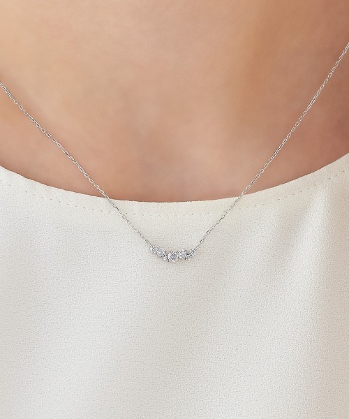 4°C ネックレス 4℃（ヨンドシー） ネックレス シルバー ライン ネックレス レディース