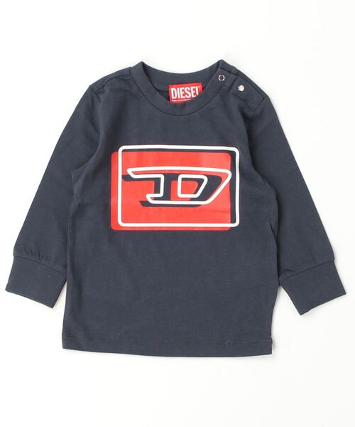 「DIESEL KIDS」 「KIDS」長袖カットソー 18M ネイビー キッズ_画像3
