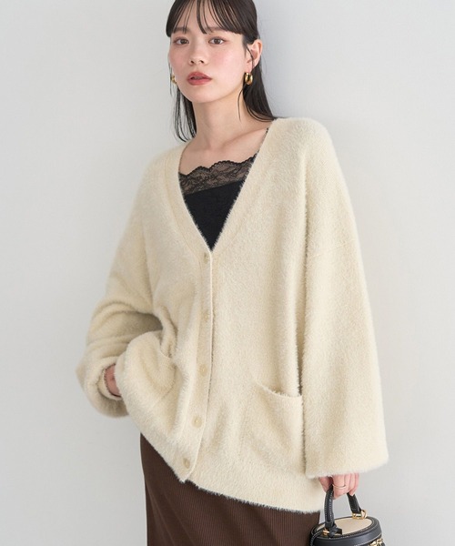 earth music&amp;ecology Zipルーズカーディガン F キャメル アースミュージックアンドエコロジー earth music&ecology Zipルーズ