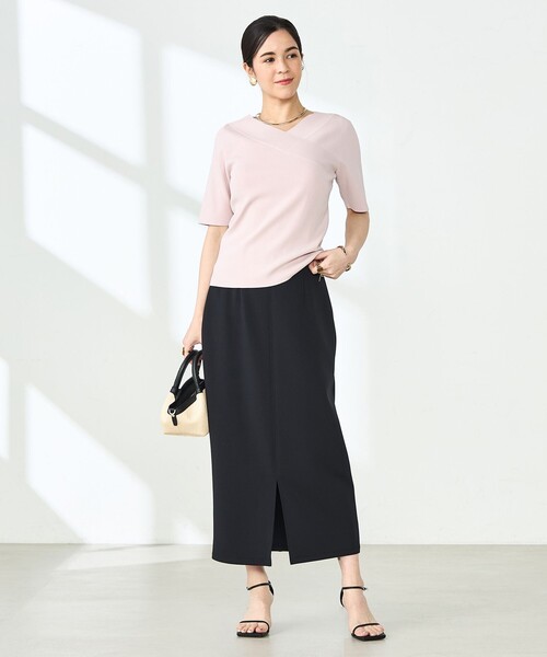 「NOLLEY'S Sophi」 半袖ニット 38 サックスブルー レディース_画像4