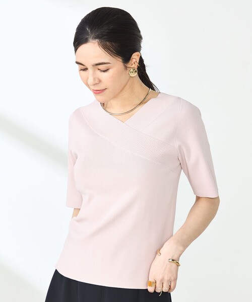 「NOLLEY'S Sophi」 半袖ニット 38 サックスブルー レディース_画像5