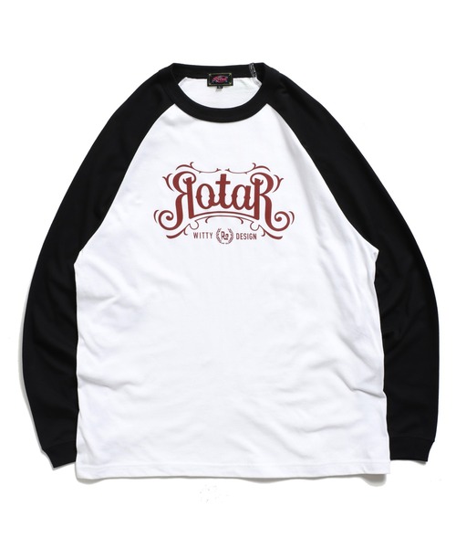「ROTAR」 長袖Tシャツ MEDIUM ホワイト×ブラック メンズ_画像5