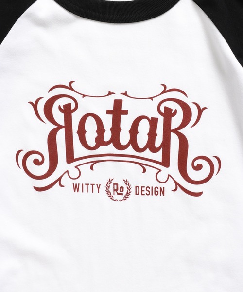 「ROTAR」 長袖Tシャツ MEDIUM ホワイト×ブラック メンズ_画像7