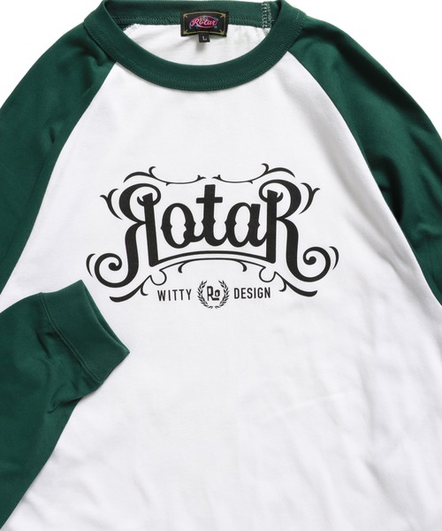 「ROTAR」 長袖Tシャツ MEDIUM ホワイト×ブラック メンズ_画像8