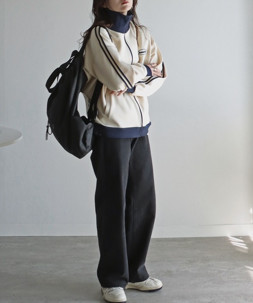 「COURO」 ジャージブルゾン S ブラック レディース_画像5