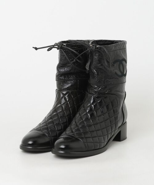 シャネル ショートブーツ 37 美品 CHANEL ショートブーツ 37 CHANEL