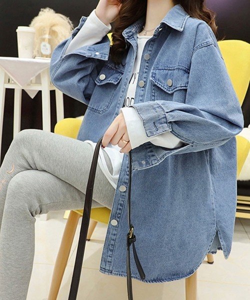 「Miniministore」 デニムジャケット X-LARGE サックスブルー レディース_画像3
