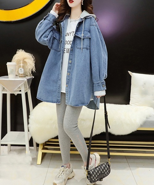 「Miniministore」 デニムジャケット X-LARGE サックスブルー レディース_画像5