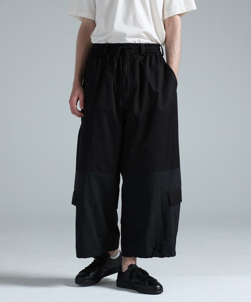 Y-3サルエルパンツ Y-3(ワイスリー) Logo embroidered sarouel pants ロゴ刺繍