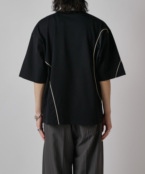 tシャツ 「SURJENT」パイピングメッシュビッグTシャツ メンズの画像