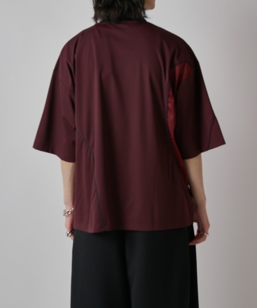 tシャツ 「SURJENT」パイピングメッシュビッグTシャツ メンズの画像