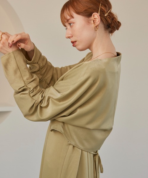 「hinari」 キャミソールワンピース SMALL ライトベージュ レディースの画像