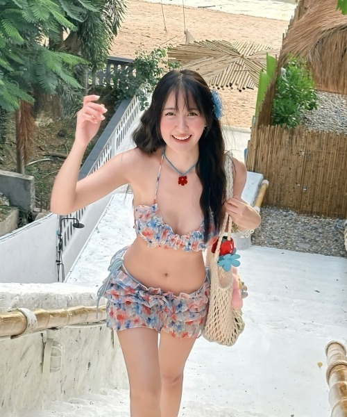 ガーリー 水着 gossip!ロサンゼルス 水着 「Y2Kガーリー」レトロ レース セパレート