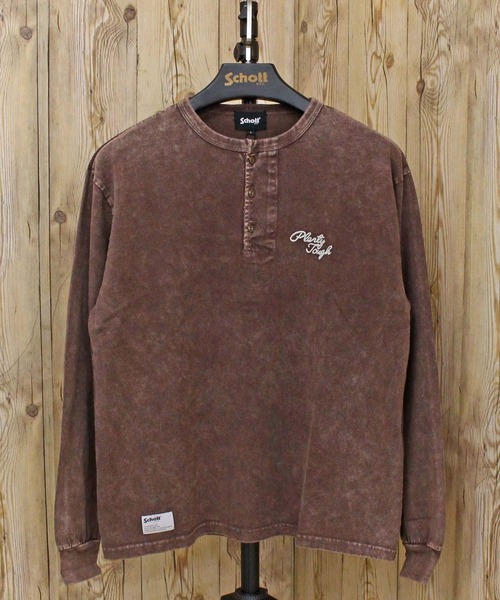 Schott N.Y.C（ショット） tシャツ PLENTY TOUGH EMB. HENLEY LS T