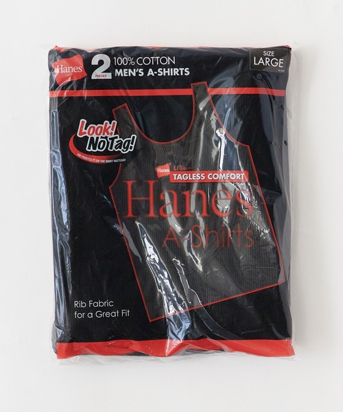 Hanes（ヘインズ） タンクトップ 2P Pack A-Shirt 2枚入りパック リブ