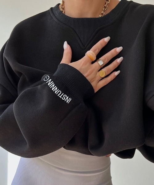 「CREARE -LINO-」 スウェットカットソー FREE ブルー レディース_画像3