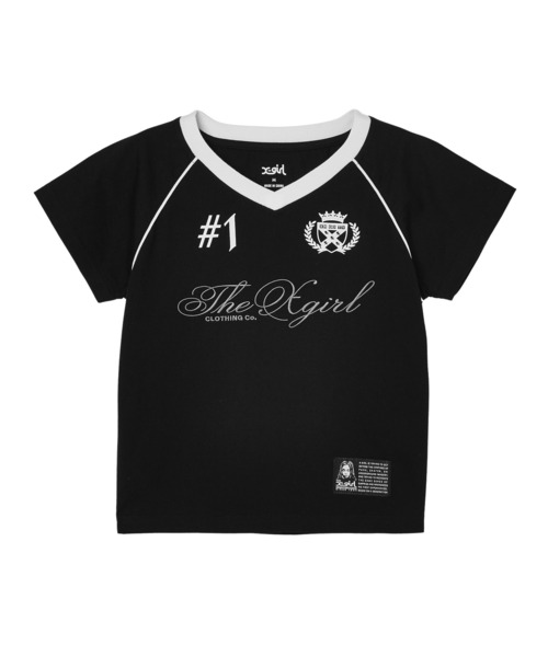 X-girl（エックスガール） tシャツ THE X-GIRL UNIFORM S/S BABY TEE