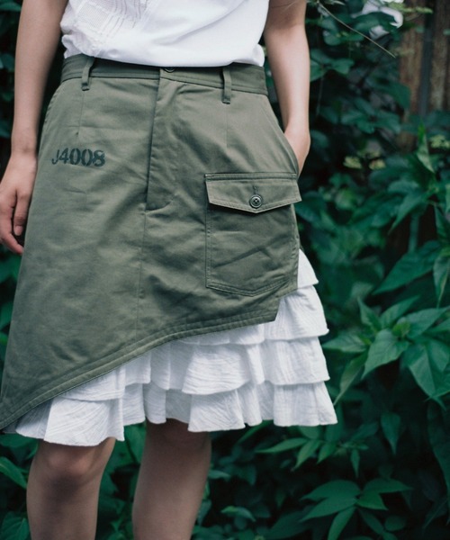 スカート ZEBRA FRILL MILITARY SKIRT