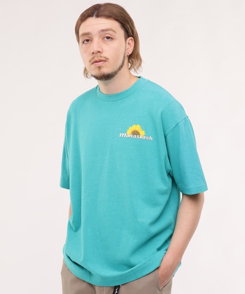「MANASTASH」 半袖Tシャツ X-LARGE ベージュ メンズ_画像5