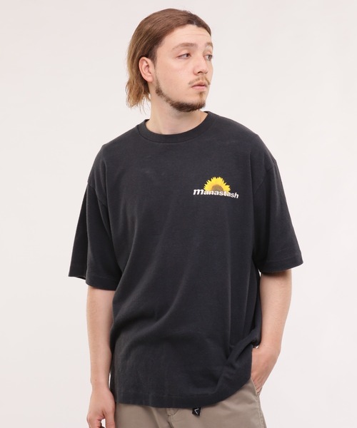 「MANASTASH」 半袖Tシャツ X-LARGE ベージュ メンズ_画像7