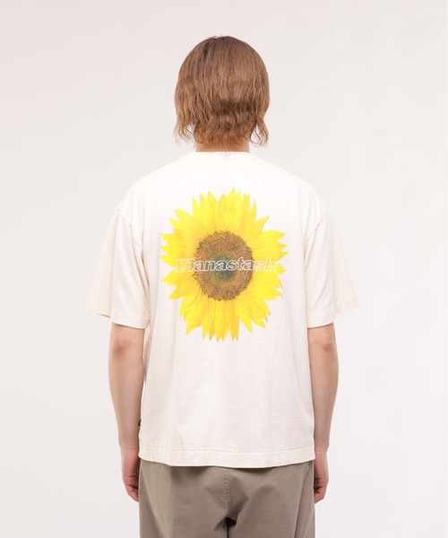 「MANASTASH」 半袖Tシャツ X-LARGE ベージュ メンズ_画像9