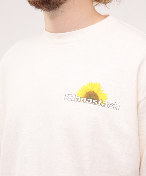 「MANASTASH」 半袖Tシャツ X-LARGE ベージュ メンズ_画像10