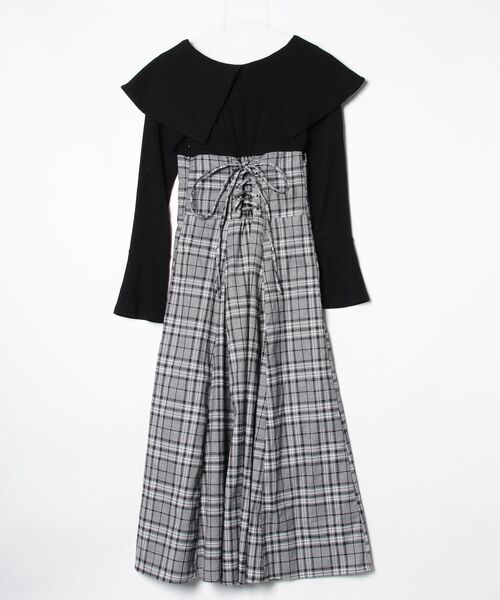 「dazzlin」 ドッキングワンピース SMALL グレー レディースの画像