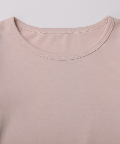 Fit more（フィットモア） tシャツ 半袖 ドットチュールフリル