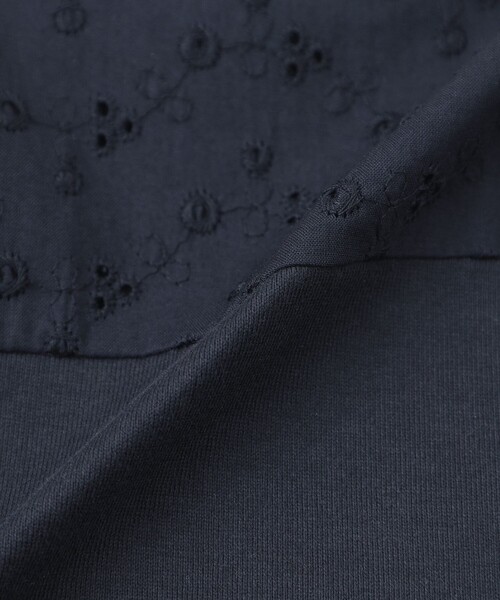 tシャツ レーススリーブカットソー レディースの画像