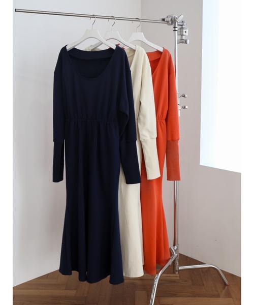 「Katrin TOKYO」 長袖ワンピース X-SMALL ネイビー レディース_画像2