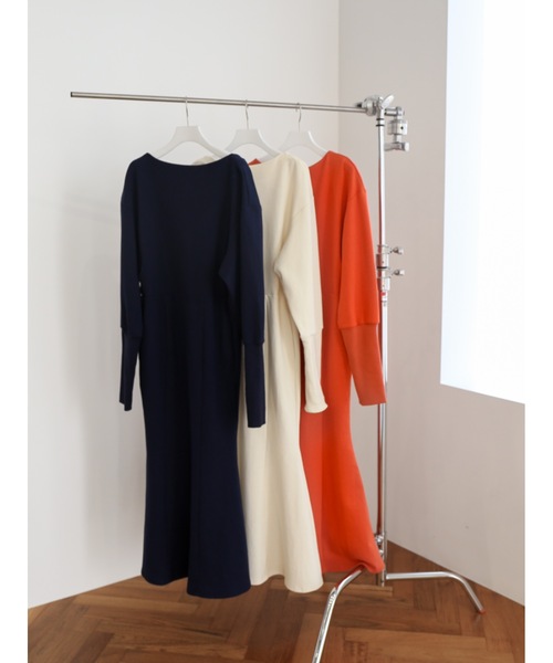 「Katrin TOKYO」 長袖ワンピース X-SMALL ネイビー レディース_画像3