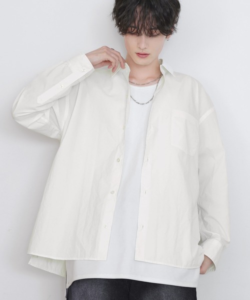 「LILL」 長袖シャツ M サックスブルー メンズ_画像3