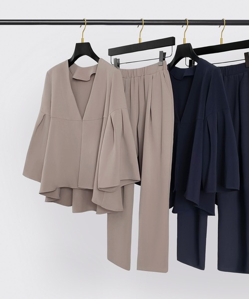 「DRESS PLUS」 セットアップ X-LARGE ネイビー レディース_画像2